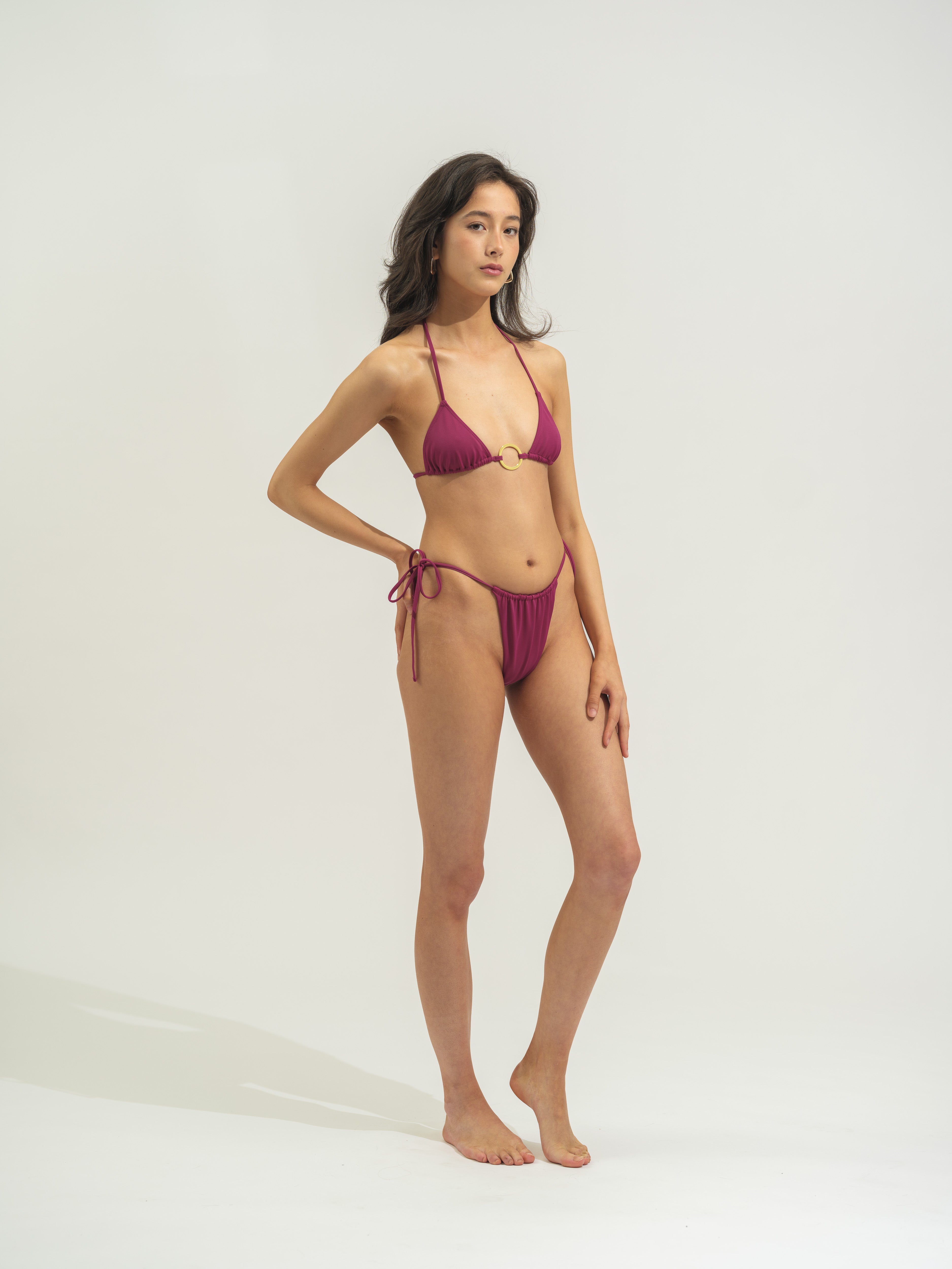 boysenberry - triangle bikini top